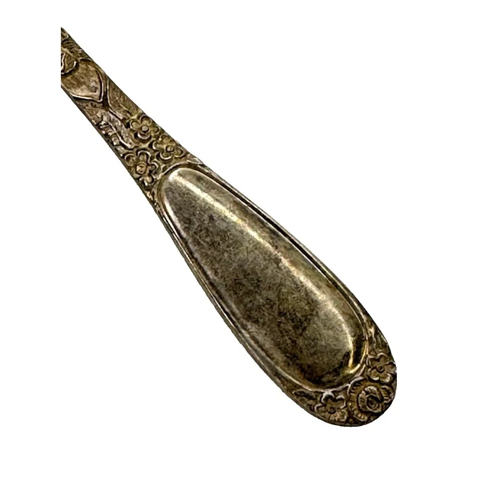 Stieff Sterling‎ Silver Feeding Spoon Scoop Rose Floral Pattern No Monogram VTG